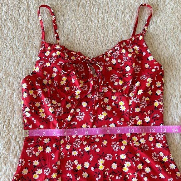 SHEIN red floral sundress size XS - Picture 10 of 16